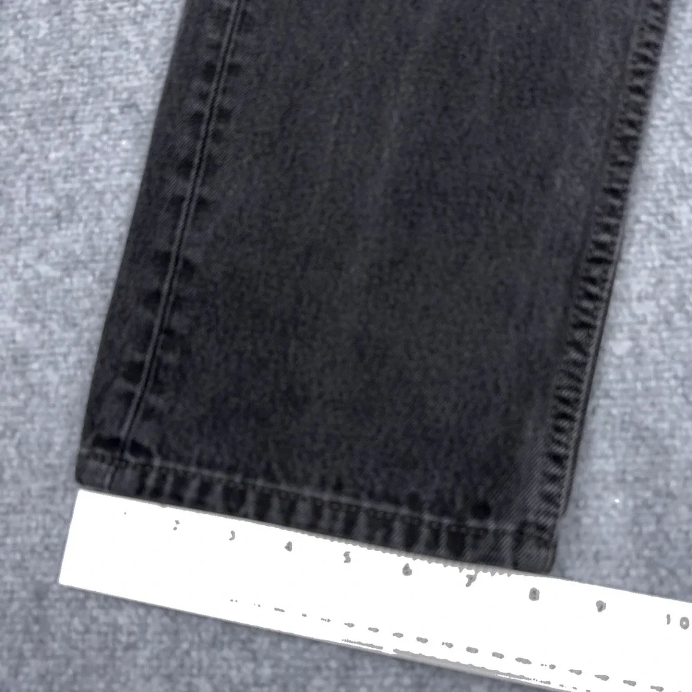 Levi's 505 Regular Fit Jeans Mens 34x34 FITS 31x32 Black Straight Leg Denim